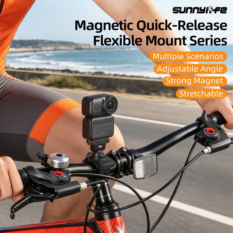 Sunnylife Magnetic Quick-Release Flexible Mount Series 360 Strap Wrap Band Mount Bike Tube Clip Holder For DJI Osmo Nano / Action 6, For DJI Osmo Nano / Action 6