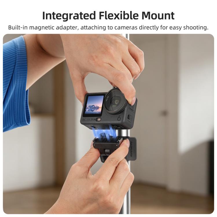 Sunnylife Magnetic Quick-Release Flexible Mount Series 360 Strap Wrap Band Mount Bike Tube Clip Holder For DJI Osmo 360 / Action 5 Pro / 4 / 3, For DJI Osmo 360 / Action 5 Pro / 4 / 3
