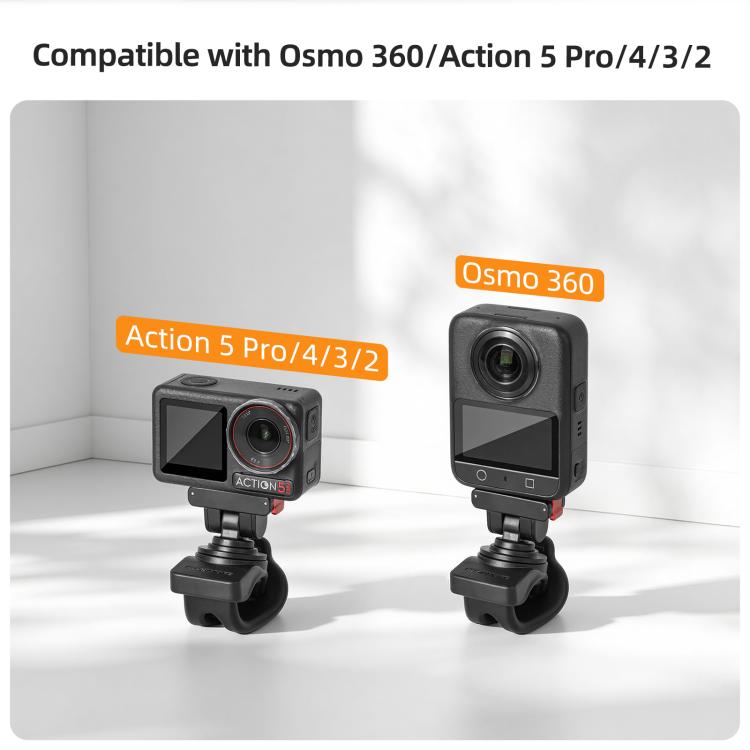 Sunnylife Magnetic Quick-Release Flexible Mount Series 360 Strap Wrap Band Mount Bike Tube Clip Holder For DJI Osmo 360 / Action 5 Pro / 4 / 3, For DJI Osmo 360 / Action 5 Pro / 4 / 3