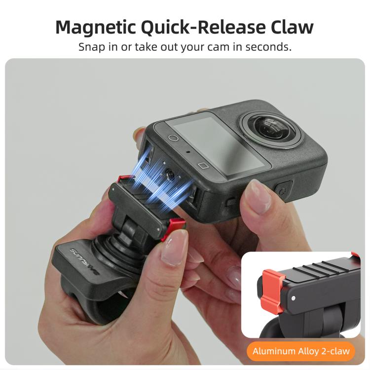 Sunnylife Magnetic Quick-Release Flexible Mount Series 360 Strap Wrap Band Mount Bike Tube Clip Holder For DJI Osmo 360 / Action 5 Pro / 4 / 3, For DJI Osmo 360 / Action 5 Pro / 4 / 3