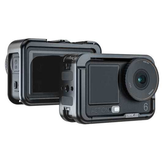 For DJI Osmo Action 6 STARTRC Metal Cage Frame with Cold Shoe, For DJI Osmo Action 6 Metal Cage