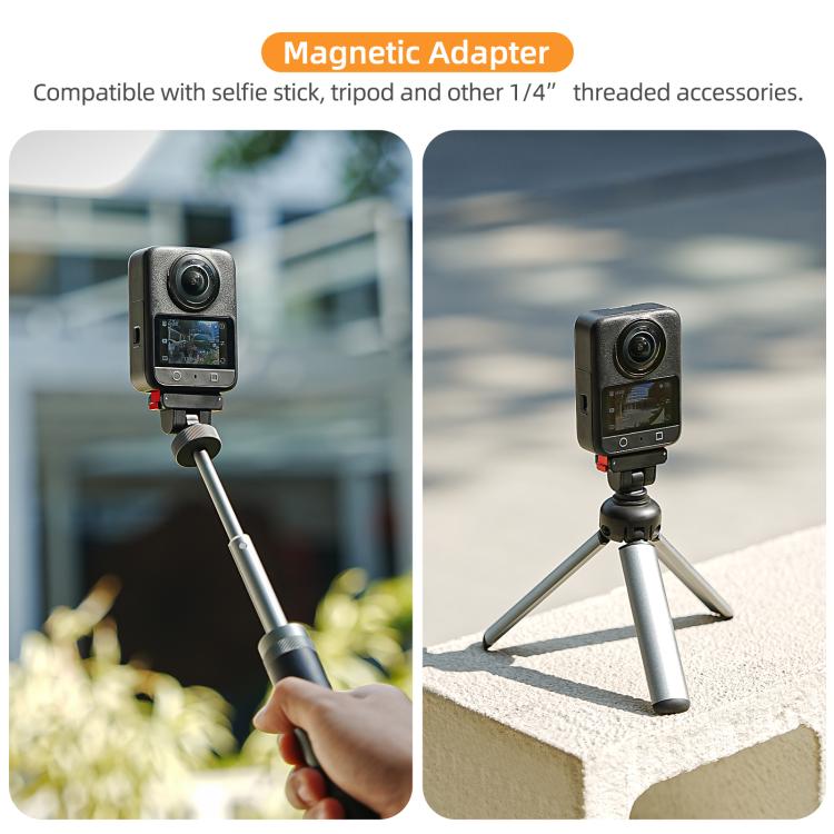 Sunnylife Quick-Release Magnetic Base Mount 1/4 180 Tilt Adjustable Tabletop Base Bracket For DJI Osmo 360 / Action 5 Pro / 4 / 3 / 2, DZ-140 For DJI Osmo 360 / Action 5 Pro