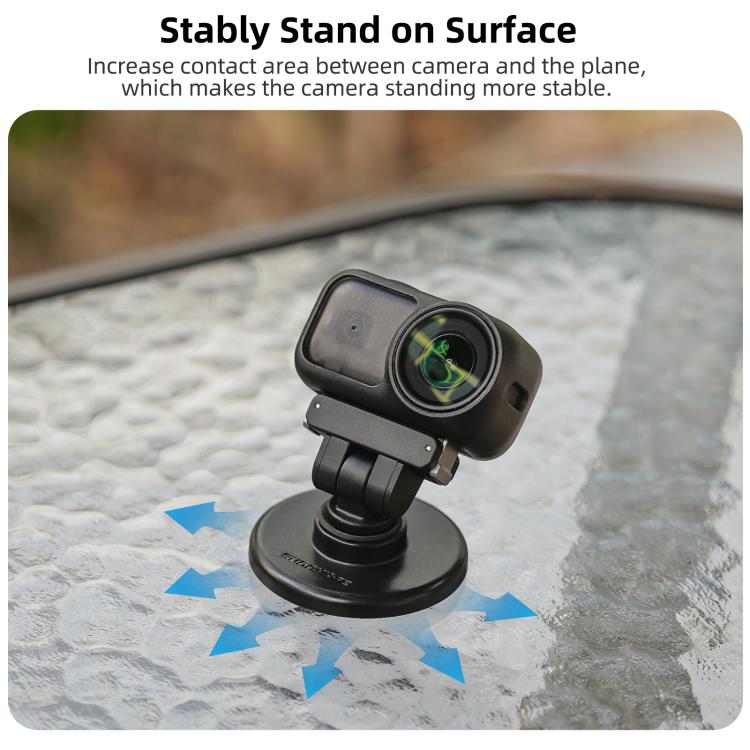 Sunnylife Quick-Release Dual-Direction Magnetic Base Mount 1/4 180 Tilt Adjustable Tabletop Base Bracket For DJI Osmo Nano / Action 6, DZ-141 For DJI Osmo Nano / Action 6
