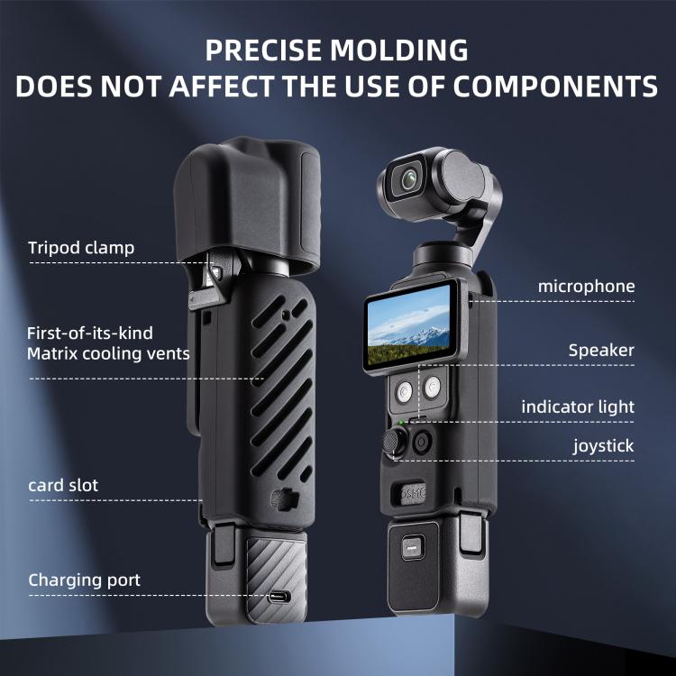 For DJI Osmo Pocket 4 STARTRC 2 in 1 Body Gimbal Lens Silicone Case