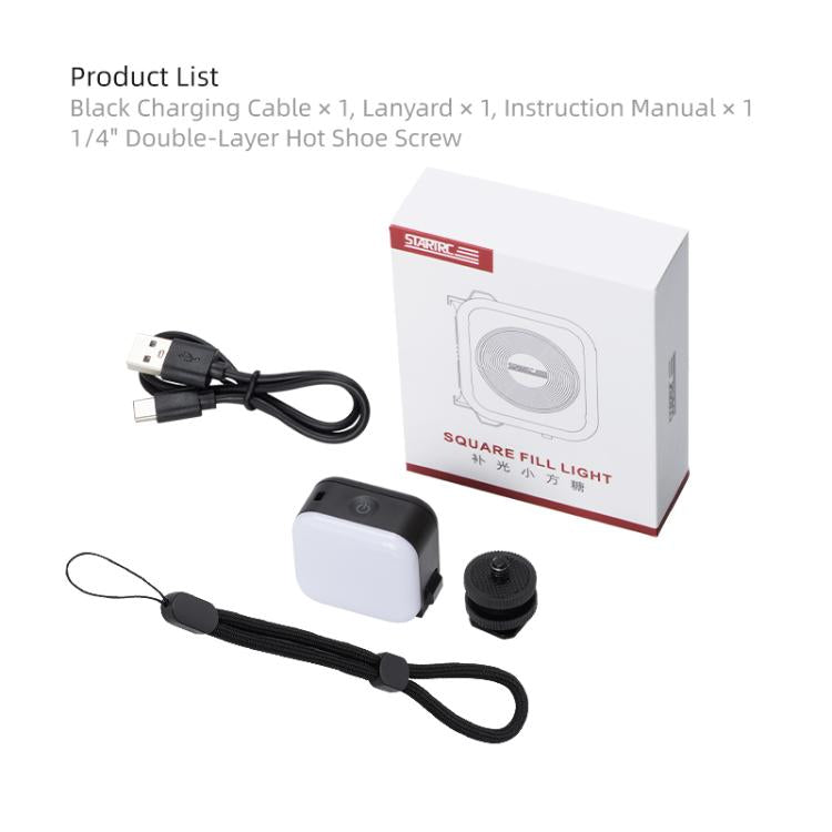 For DJI Osmo Pocket 3 STARTRC Cat Ears Magnetic Three Colors LED Fill Light with Fixed Clamp, For DJI Osmo Action 6 / 5 Pro / 4 / 3