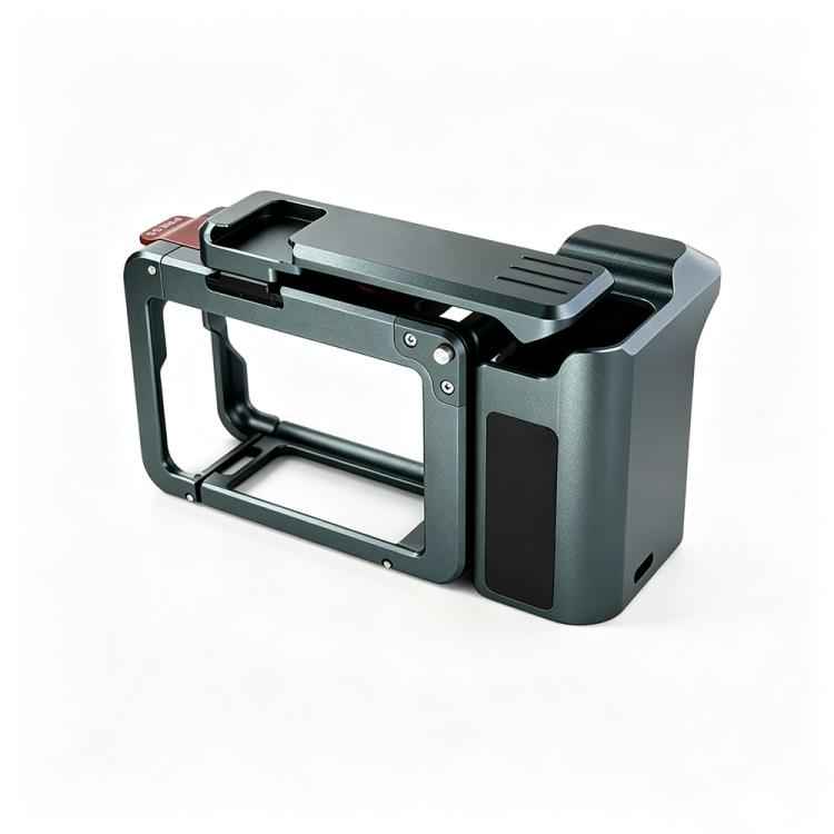 For DJI Osmo Action 6 YELANGU Metal Camera Cage with Handle Grip & Dual-Opening, LWAC6-2