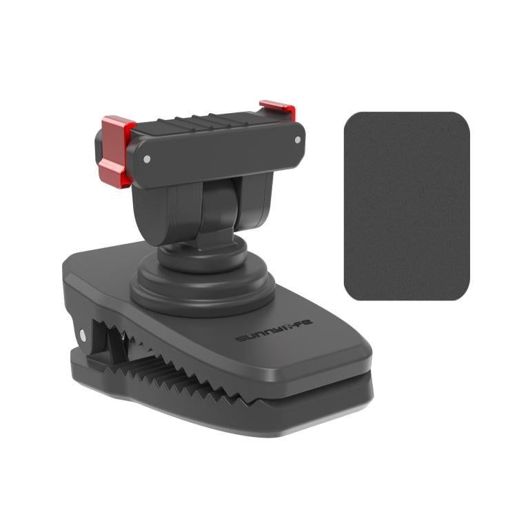 Sunnylife Magnetic Quick-Release Backpack Clip Action Camera Clamp Vertical-Horizontal Mount for DJI Osmo 360 / Action 5 Pro / 4 / 3 / 2