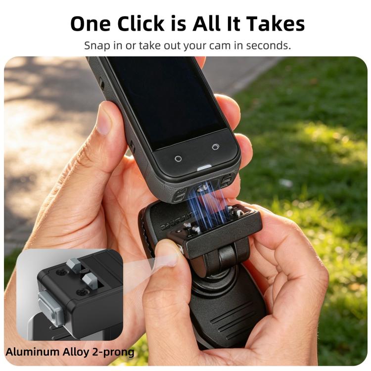 Sunnylife Magnetic Quick-Release Backpack Clip Action Camera Clamp Vertical-Horizontal Mount for Insta360 X4 Air / X5 / Ace / Ace Pro 2 / 1, For Insta360 X4 Air / X5 / Ace / Ace Pro 2 / 1
