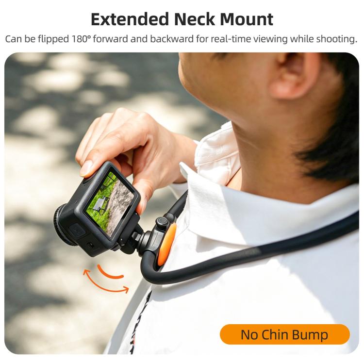 For DJI Osmo Nano / Action 6 Sunnylife Dual-Direction Magnetic Quick-Release Neck Mount Adjustable Selfie Holder with Body Strap, For DJI Osmo Nano / Action 6