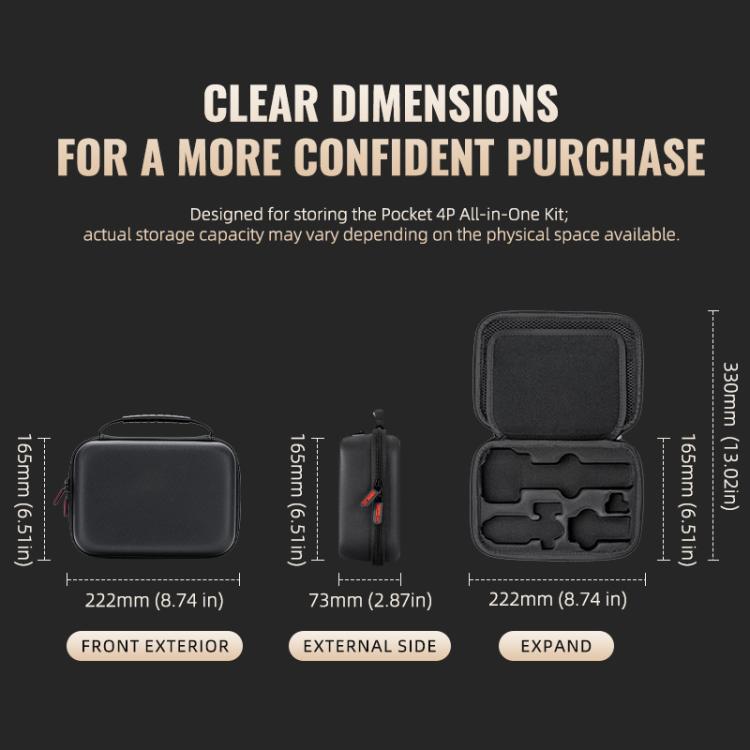 For DJI Osmo Pocket 4P STARTRC Portable Carrying Case Molded All-round Set Storage Bag, For DJI Osmo Pocket 4P