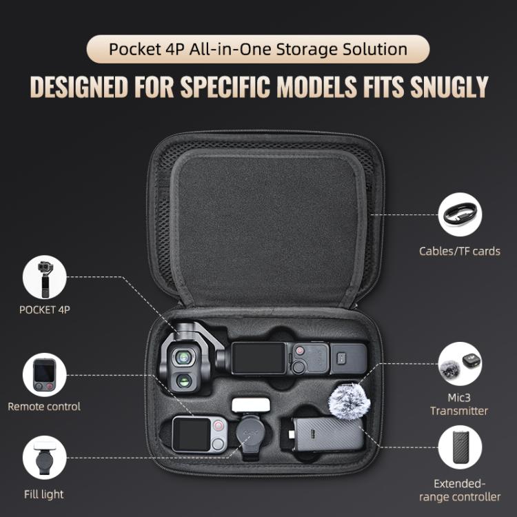 For DJI Osmo Pocket 4P STARTRC Portable Carrying Case Molded All-round Set Storage Bag, For DJI Osmo Pocket 4P