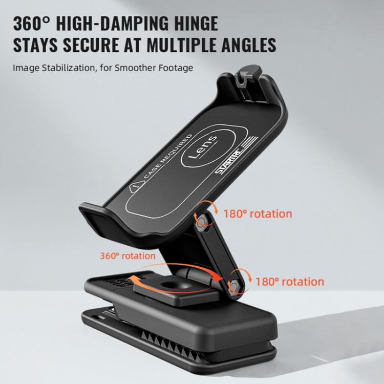 For DJI Osmo Nano STARTRC Backpack Clip Adjustable Action Camera Clamp Quick-Release Mount, Backpack Clip For DJI Osmo Nano