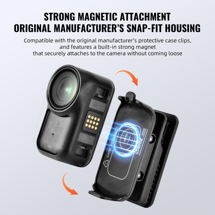 For DJI Osmo Nano STARTRC Backpack Clip Adjustable Action Camera Clamp Quick-Release Mount, Backpack Clip For DJI Osmo Nano