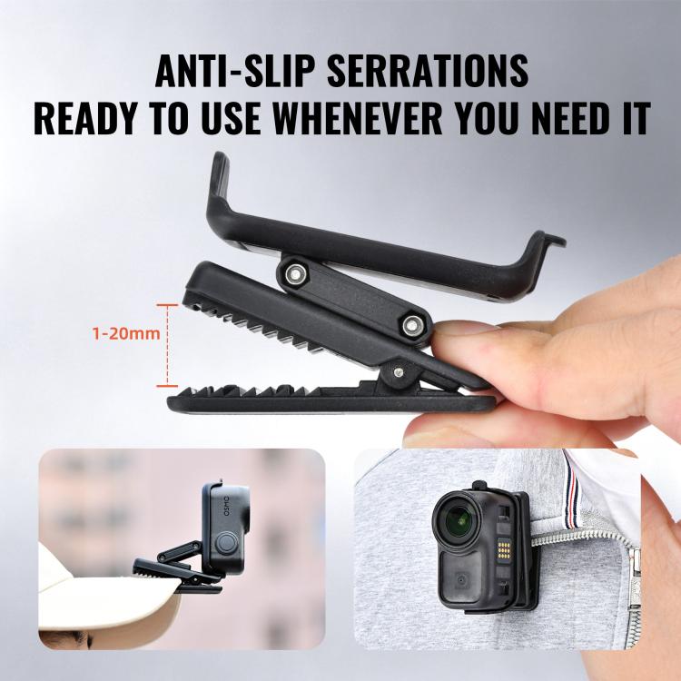 For DJI Osmo Nano STARTRC Backpack Clip Adjustable Action Camera Clamp Quick-Release Mount, Backpack Clip For DJI Osmo Nano