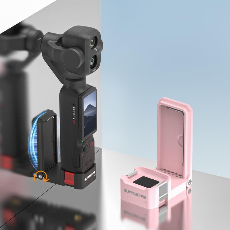 For DJI Osmo Pocket 4P Sunnylife Quick-Release Magnetic Mount Tabletop Base Bracket Angles Adjustable Stand, OP4-ZJ229