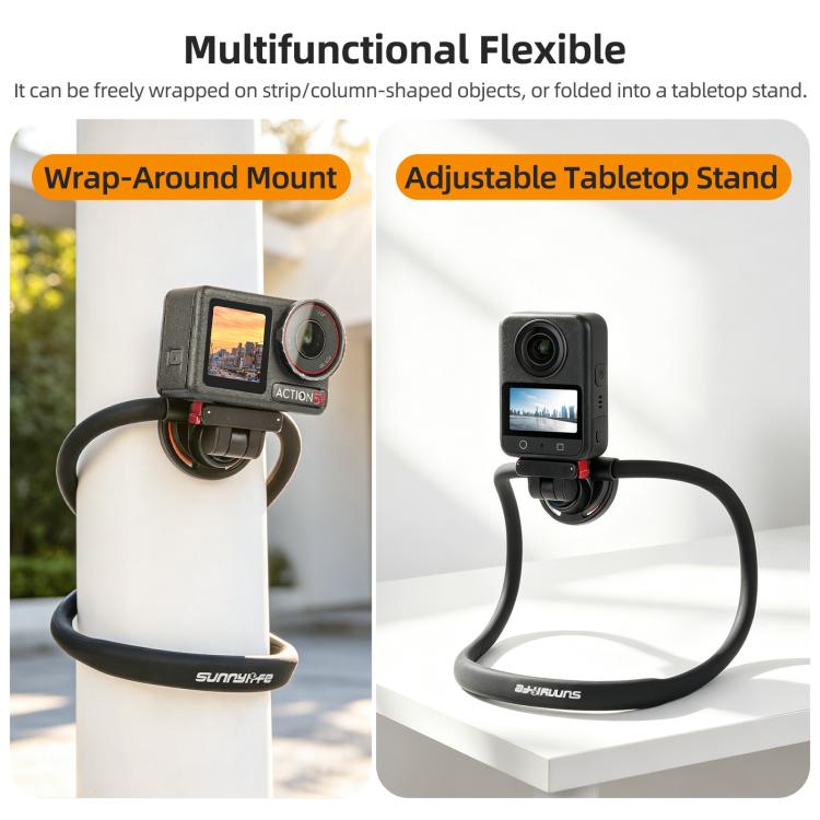 Sunnylife Magnetic POV Neck Mount Hand Free Video Vlog Neck Adjustable Selfie Holder with Body Strap For DJI Osmo 360 / Action 5 Pro / 4 / 3 / 2, For DJI Osmo 360 / Action 5 Pro / 4 / 3 / 2