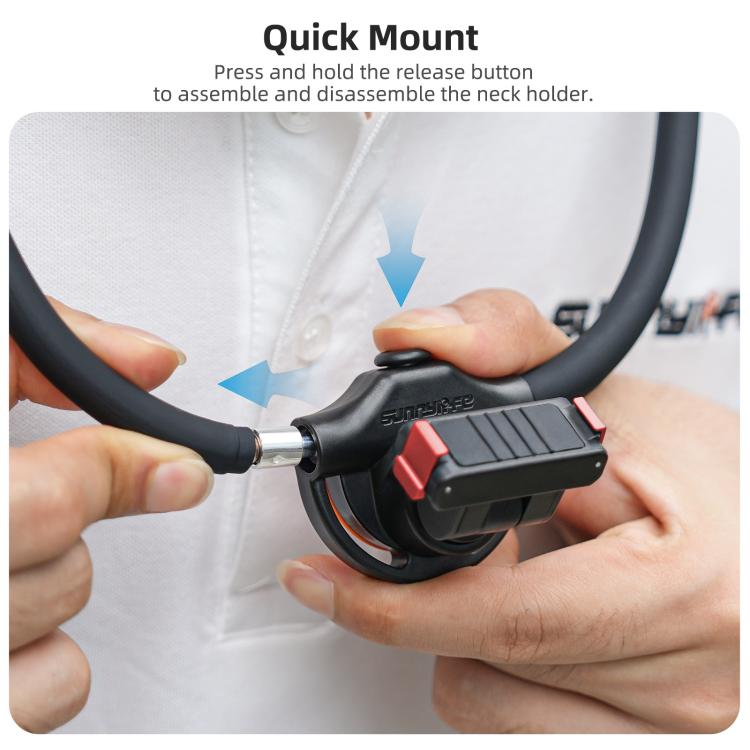 Sunnylife Magnetic POV Neck Mount Hand Free Video Vlog Neck Adjustable Selfie Holder with Body Strap For DJI Osmo 360 / Action 5 Pro / 4 / 3 / 2, For DJI Osmo 360 / Action 5 Pro / 4 / 3 / 2