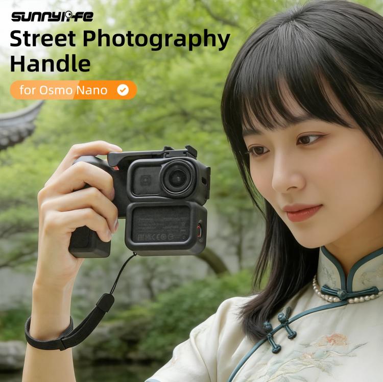 For DJI Osmo Nano Sunnylife Integrated Street Photography Handle Ergonomic Hand Grip Quick Release Shutter Handle, For DJI Osmo Nano