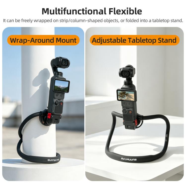 Sunnylife Magnetic POV Neck Mount Hand Free Video Vlog Neck Adjustable Selfie Holder with Body Strap For DJI Osmo Pocket 4P / 4 / 3, For DJI Osmo Pocket 4P / 4 / 3