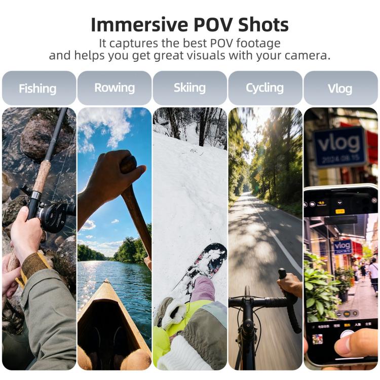 Sunnylife Magnetic POV Neck Mount Hand Free Video Vlog Neck Adjustable Selfie Holder with Body Strap For DJI Osmo Pocket 4P / 4 / 3, For DJI Osmo Pocket 4P / 4 / 3