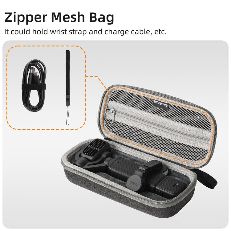 For DJI Osmo Pocket 4P Sunnylife Mini Carrying Case Handbag Portable Travel Case Protective Organizer Standard Combo Bags, For DJI Osmo Pocket 4P Standard Combo Bags