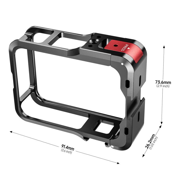 For DJI Osmo 360 / 360 II STARTRC Metal Cage Frame with Cold Shoe, For DJI Osmo 360 / 360 II