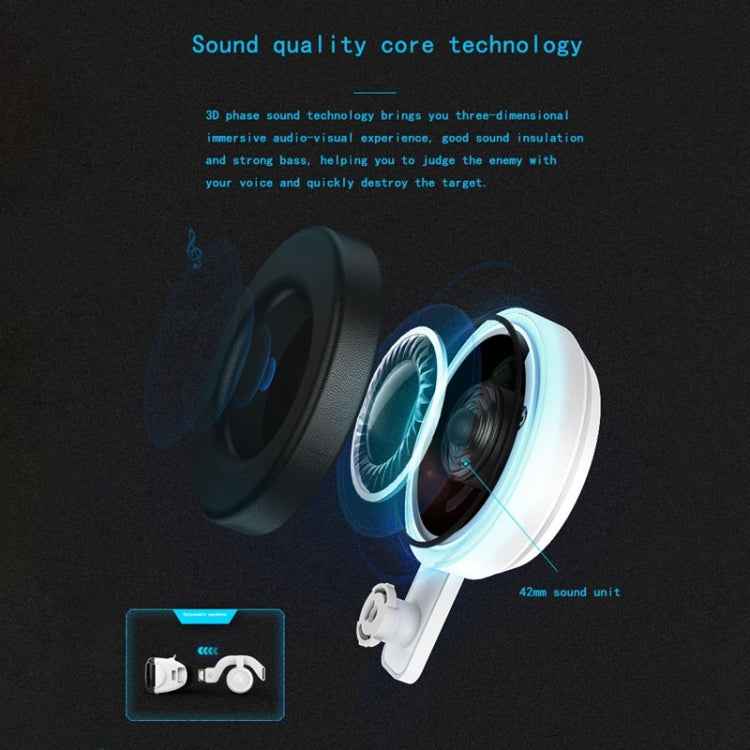 VR SHINECON G06EB Virtual Reality 3D Video Glasses Suitable for 4.7 inch - 6.1 inch Smartphone with HiFi Headset