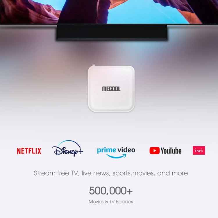 MECOOL KM2 4K Smart TV BOX Android 10.0 Media Player with Remote Control, Amlogic S905X2 Quad Core ARM Cortex A55, RAM: 2GB, ROM: 8GB, Support Bluetooth, HDMI, TF Card, US Plug