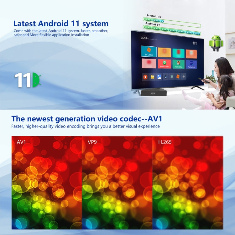 Boîtier TV intelligent Tanix X4 Android 11, Amlogic S905X4 Quad Core, 4 Go + 32 Go, double Wi-Fi, Bluetooth, 4 Go + 32 Go