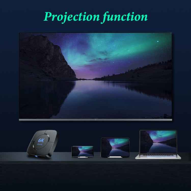 6K UHD Smart TV Box, Android 10.0, Allwinner H616 Quad Core, 2GB+8GB,EU Plug