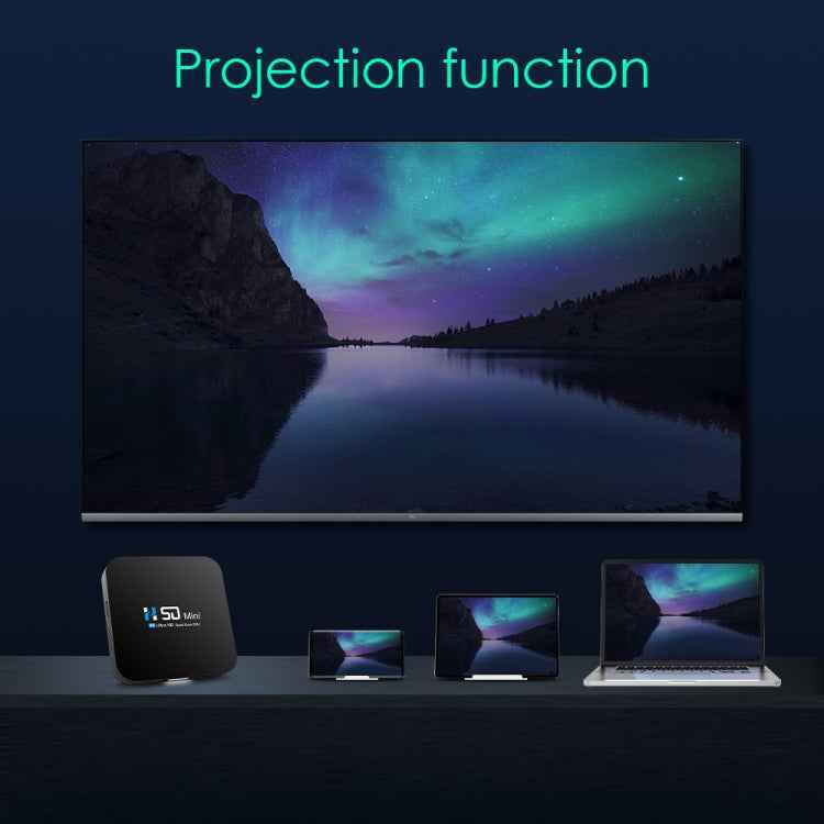 H50 Mini 4K Smart Network TV Box, Android 10.0, RK3318 Quad Core, 2GB+16GB, EU Plug