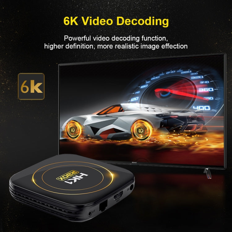 HK1 RBOX-H8S 4K Ultra HD Android 12.0 Smart TV Box with Remote Control, Allwinner H618 Quad-Core, 4GB+32GB