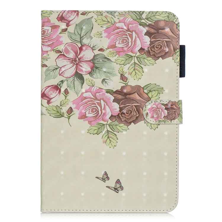 3D Horizontal Flip Leather Case with Holder & Card Slots