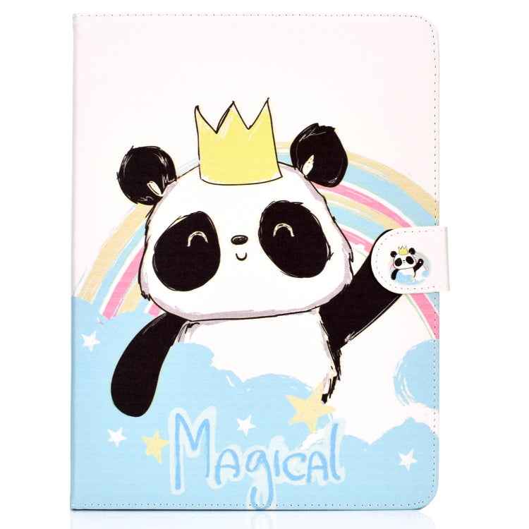 Colored Pattern Drawing Horizontal Flip PU Leather Case with Three-folding Holder & Sleep / Wake-up Function