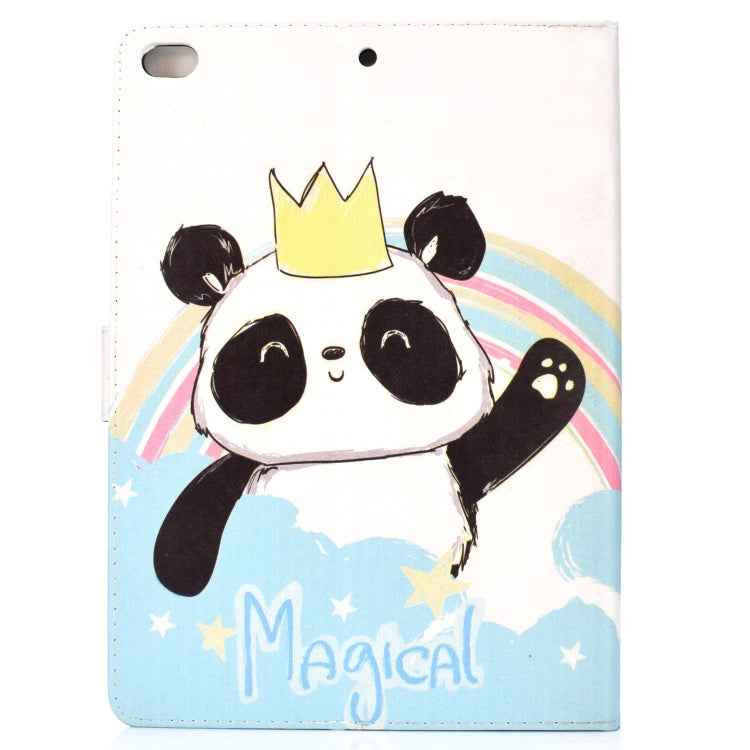 Colored Pattern Drawing Horizontal Flip PU Leather Case with Three-folding Holder & Sleep / Wake-up Function