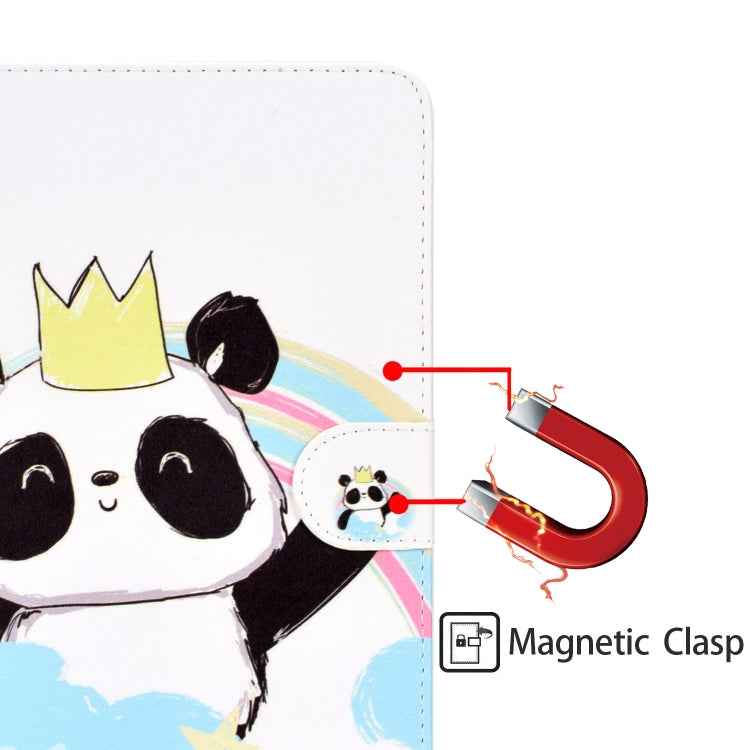 Colored Pattern Drawing Horizontal Flip PU Leather Case with Three-folding Holder & Sleep / Wake-up Function