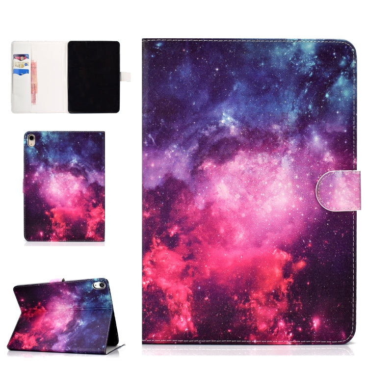 Colored Pattern Drawing Horizontal Flip PU Leather Case with Three-folding Holder & Sleep / Wake-up Function