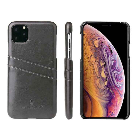 Fierre Shann Retro Oil Wax Texture PU Leather Case with Card Slots