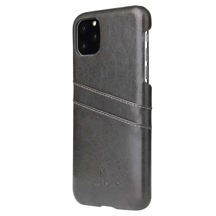 Fierre Shann Retro Oil Wax Texture PU Leather Case with Card Slots