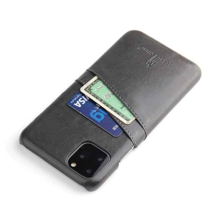 Fierre Shann Retro Oil Wax Texture PU Leather Case with Card Slots