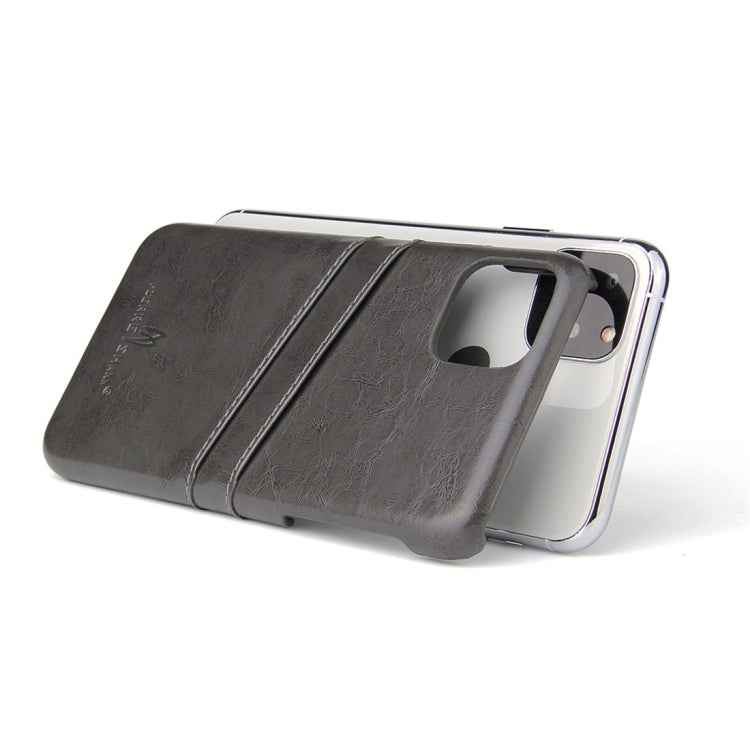 Fierre Shann Retro Oil Wax Texture PU Leather Case with Card Slots