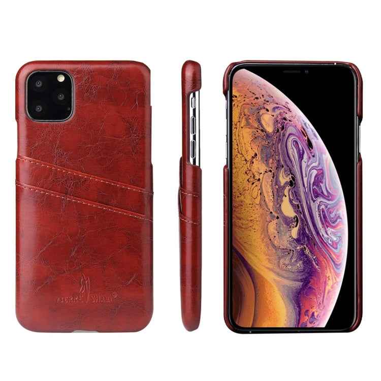 Fierre Shann Retro Oil Wax Texture PU Leather Case with Card Slots