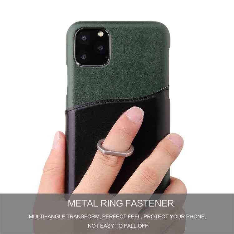 Fierre Shann Oil Wax Texture Genuine Leather Back Cover Case with 360 Degree Rotation Holder & Card Slot