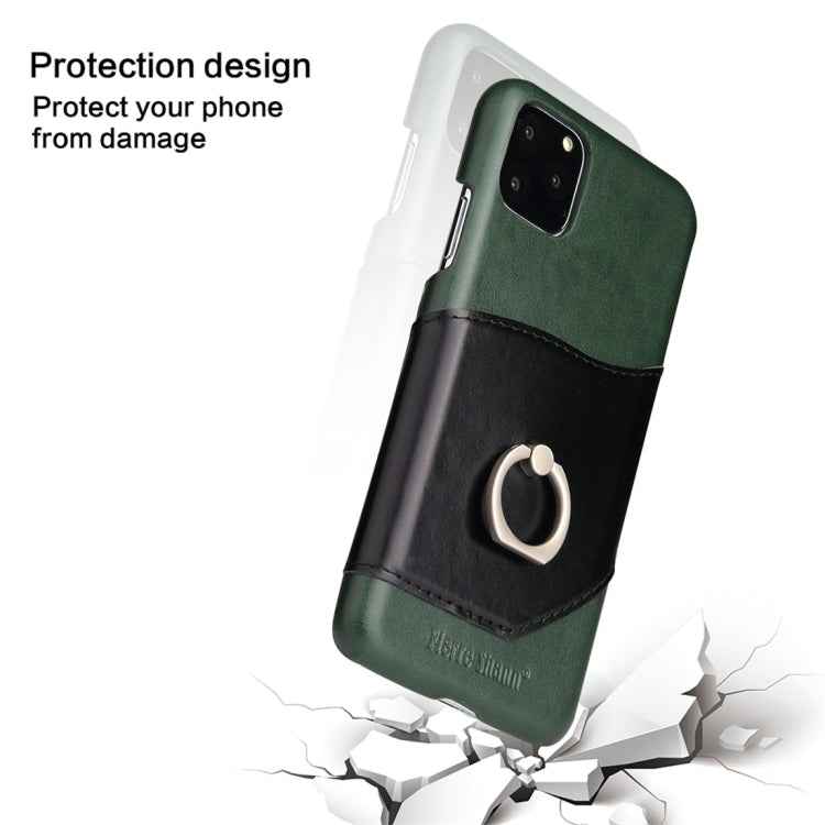 Fierre Shann Oil Wax Texture Genuine Leather Back Cover Case with 360 Degree Rotation Holder & Card Slot