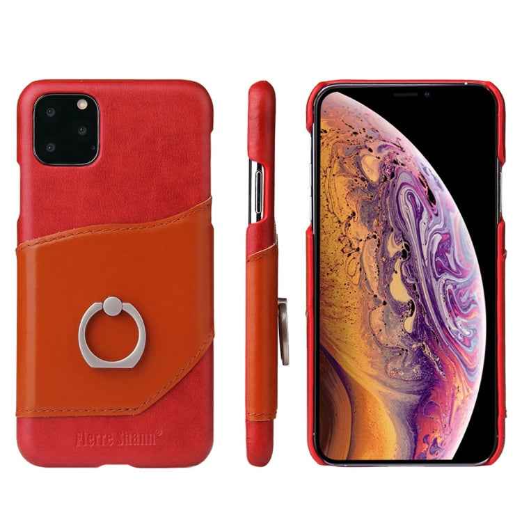 Fierre Shann Oil Wax Texture Genuine Leather Back Cover Case with 360 Degree Rotation Holder & Card Slot