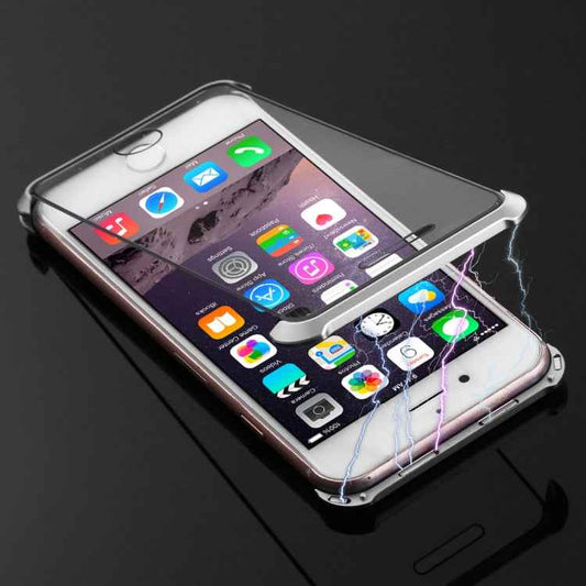 Ultra-Thin Angular Frame Magnetic Absorption Double-Sided Tempered Glass Shell for iPhone 8