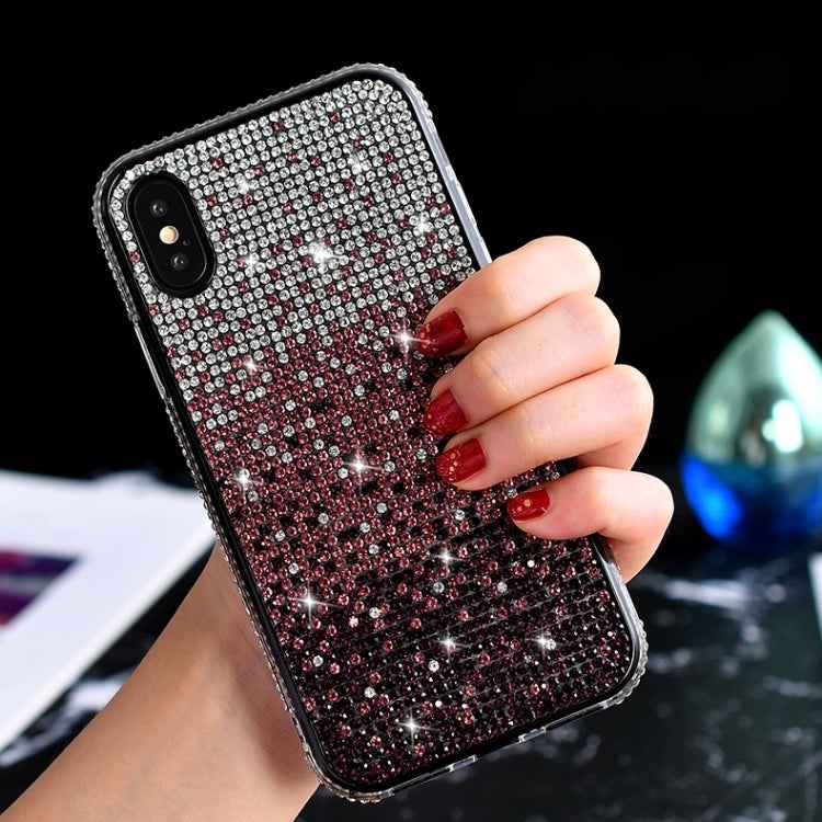 TPU + Epoxy Flash Diamond Tri-Color Gradient Phone Protective Case