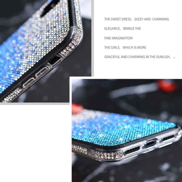 TPU + Epoxy Flash Diamond Tri-Color Gradient Phone Protective Case