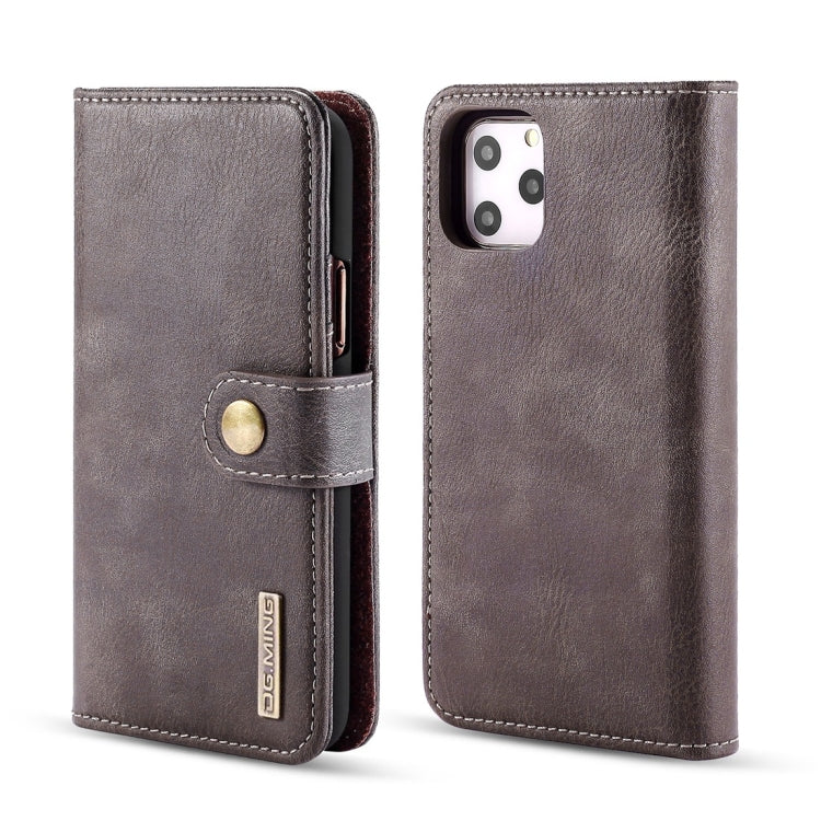 DG.MING Crazy Horse Texture Flip Detachable Magnetic Leather Case with Holder & Card Slots & Wallet