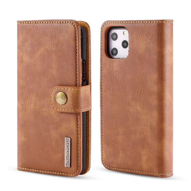DG.MING Crazy Horse Texture Flip Detachable Magnetic Leather Case with Holder & Card Slots & Wallet